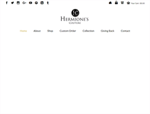 Tablet Screenshot of hermionescouture.com